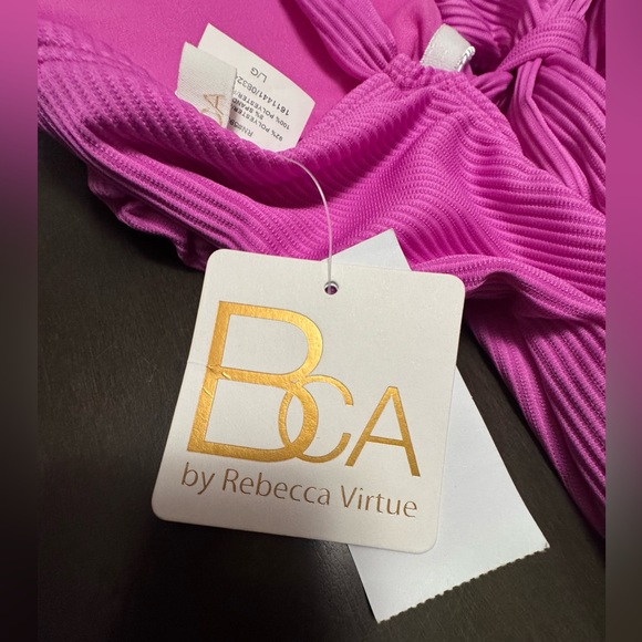 BCA by Rebecca Virtue Madilynn One Piece Swimsuit Scoop Neck Tie - Picture 9 of 10